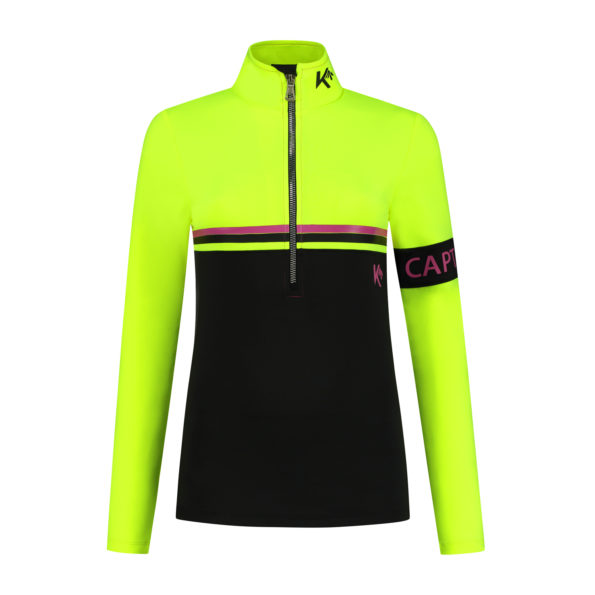 Ski pully Skiteam neon geel_Front